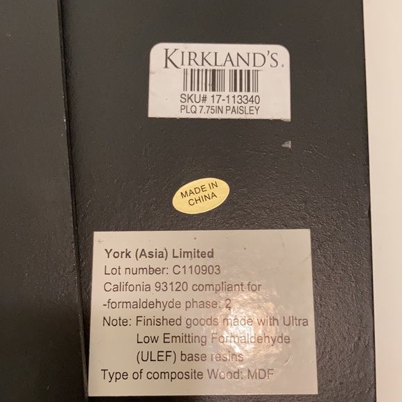 KIRKLAND WALL or DESK PLAQUE - Picture 5 of 8